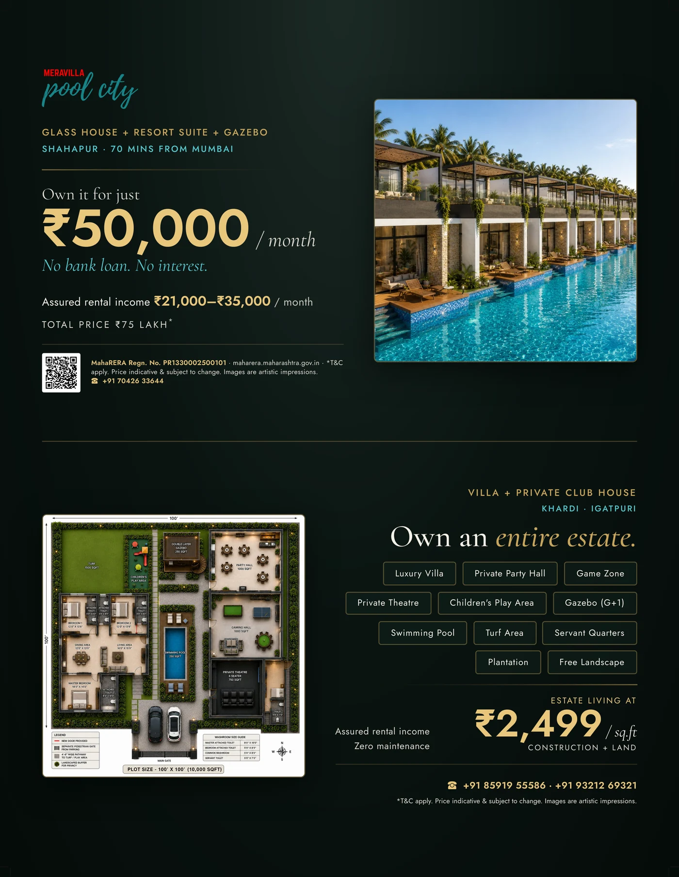 Meravilla Poolcity featured in Mid-Day Hot Property — Glass Resort Suites from ₹50,000 per month