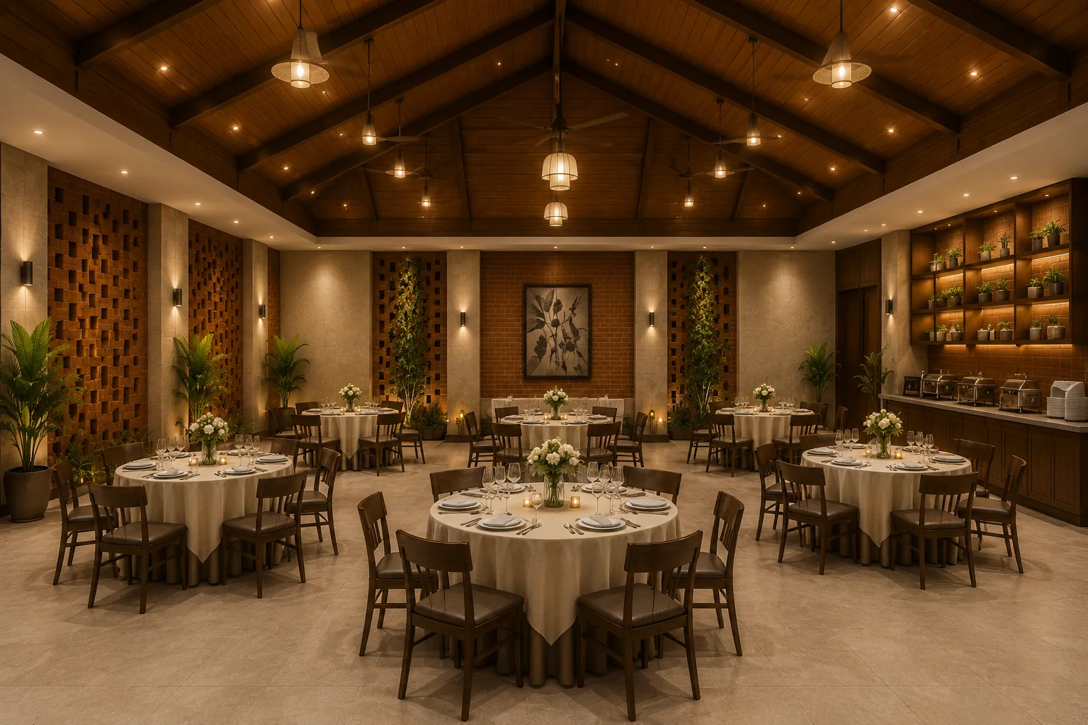 A managed clubhouse hall