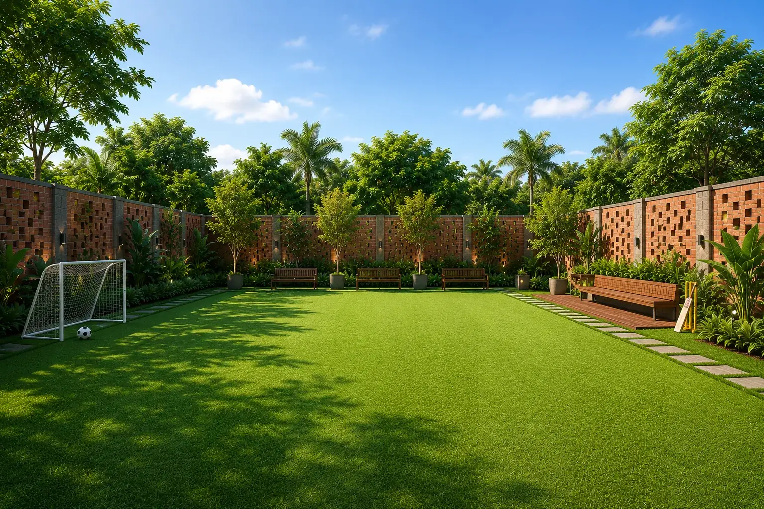 Private turf at an estate