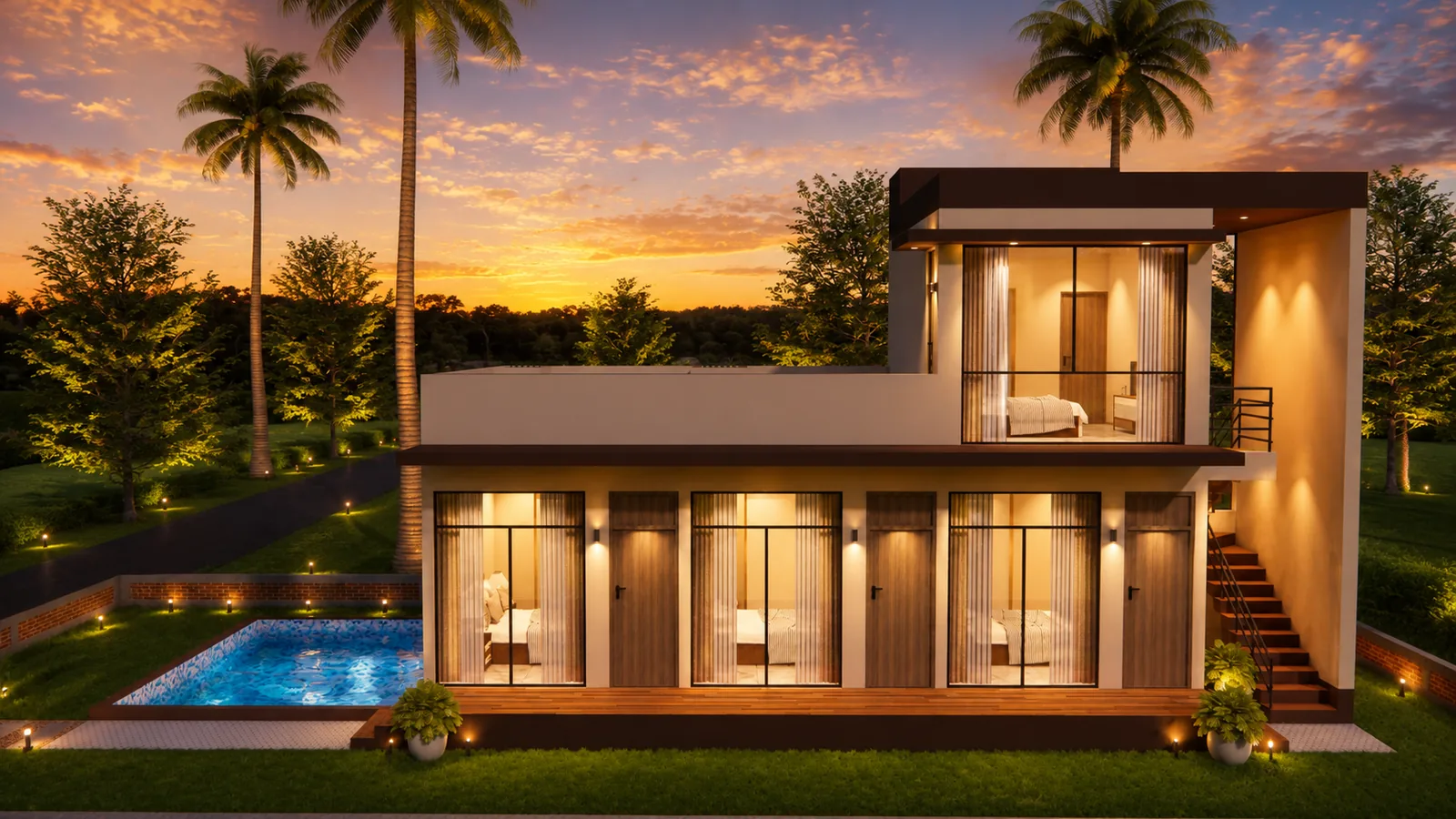Pool villa in Kasara — the kind of home people buy to rent out on Airbnb